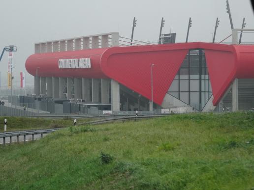 Anfahrt zur Arena